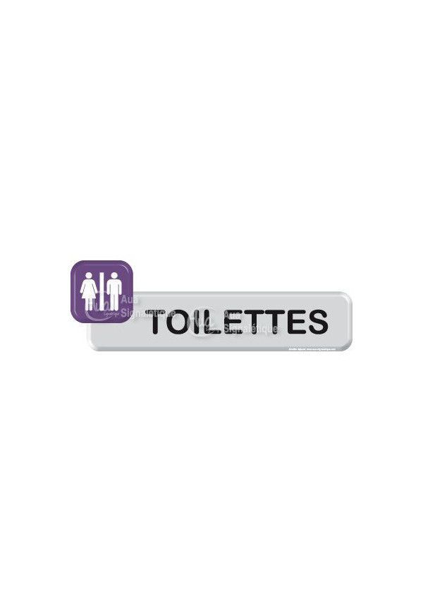 Plaque de porte Toilettes H/F VINYLO