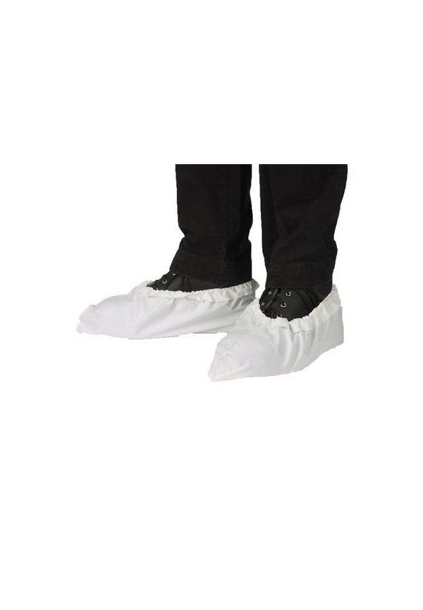 Overshoes PE 130µ white grainy par carton de 100 paires