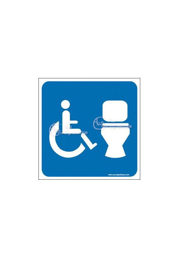 Plaque de porte Toilettes handicapés + Cuvette