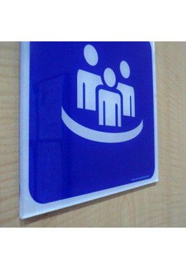 Plaque de porte WC Homme handicapé