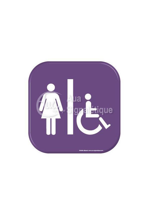Autocollant Vinylopicto WC femmes handicapé