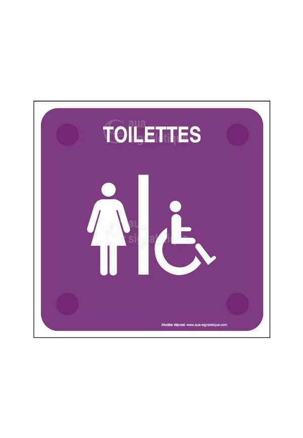 WC Femme Handicapé PlexiSign