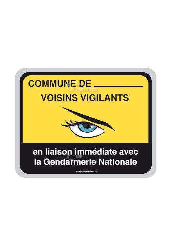 Panneau Commune - Gendarmerie Nationale - AP