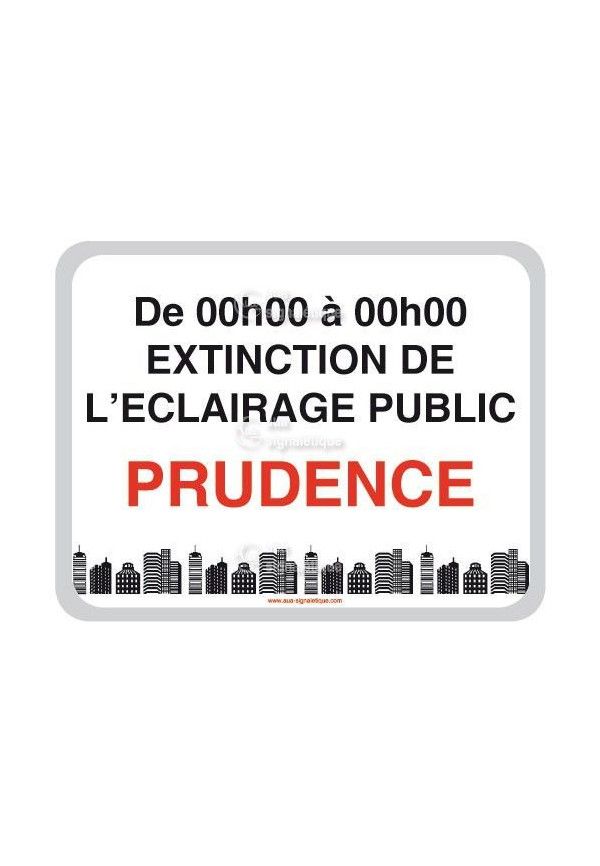 Panneau Prudence, Extinction de L'Eclairage Public - V2