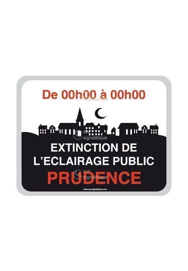 Panneau Prudence, Extinction de L'Eclairage Public - V3