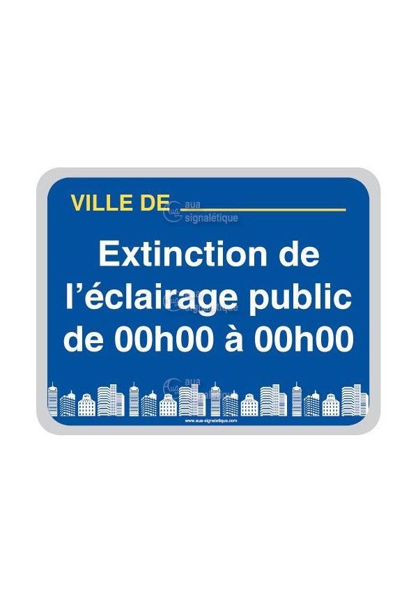 Panneau Ville, Extinction de L'Eclairage Public - V2