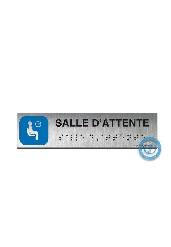 Alu Brossé - Braille - Salle d'attente 200x50mm