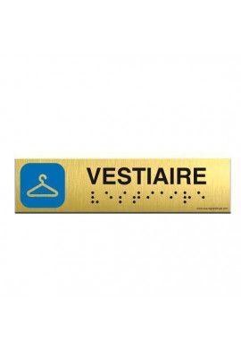Alu Brossé - Braille - Vestiaire 200x50mm