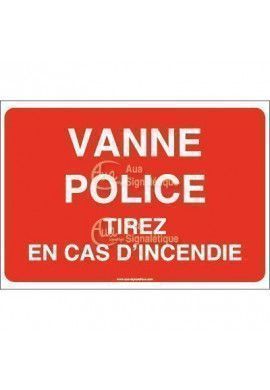 Panneau Vanne police