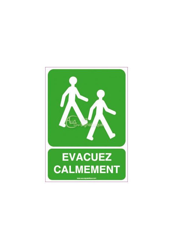 Panneau Evacuez Calmement 03
