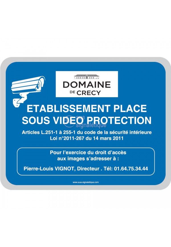 Vidéo protection, logo personnalisable
