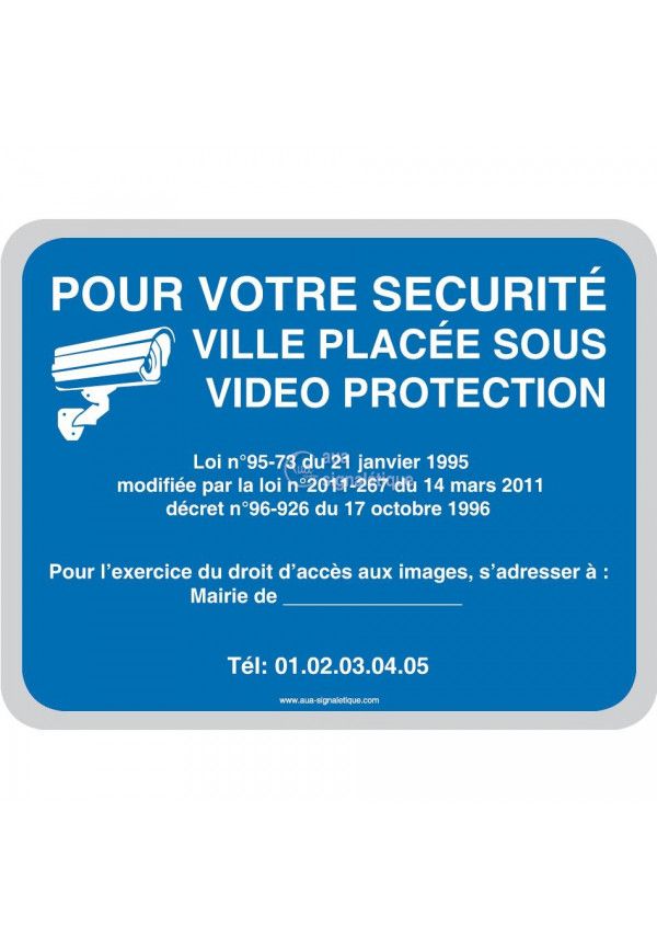 Pour votre sécurité ville placée sous vidéo protection - Personnalisable