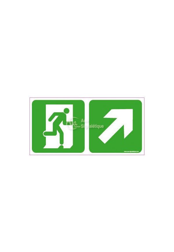 Panneau Direction de sortie en montant vers la droite - C