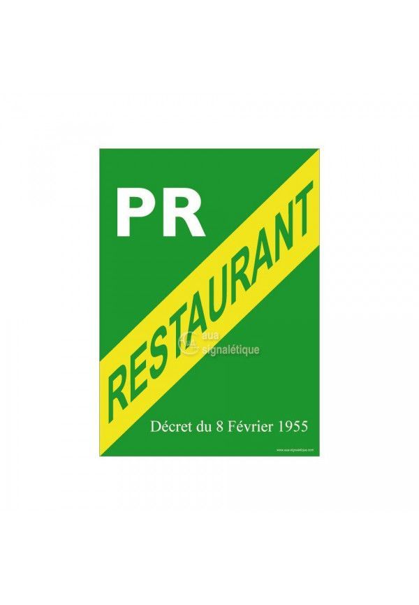 Affiche Licence Restaurant PR