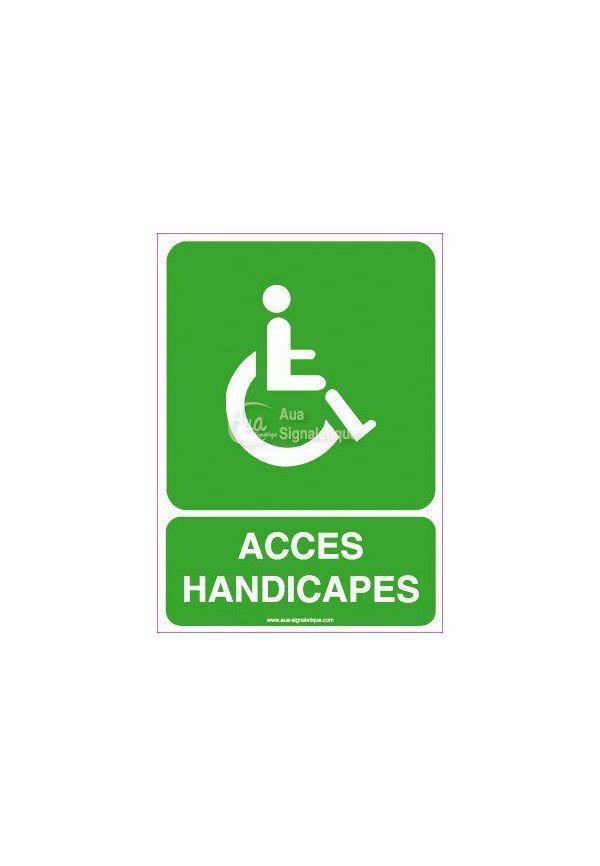 Panneau Accès Handicapés Vertical