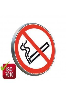 Interdiction de Fumer P002 - Panneau type routier avec rebord
