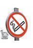 Interdiction de Fumer P002 - Panneau type routier avec rebord