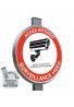 Accès Interdit Surveillance Vidéo - Panneau type routier avec rebord