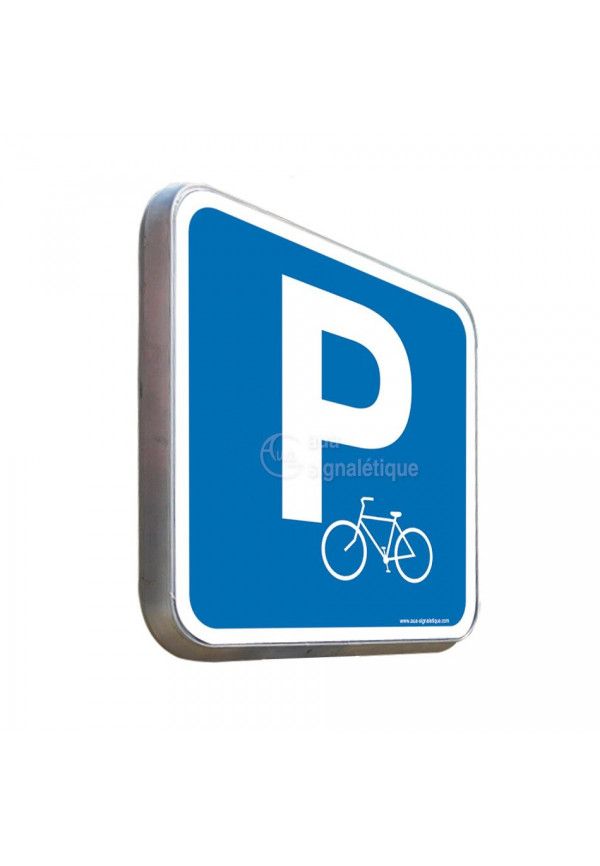 Parking Vélos - Panneau Type Routier Avec Rebord