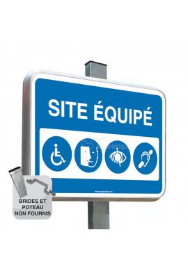 Site Equipé - Panneau Type Routier Avec Rebord