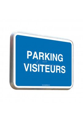 Parking Visiteurs - Panneau Type Routier Avec Rebord