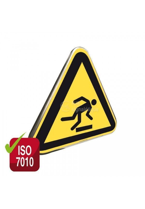 Danger, Trébuchement ISO W007 - Panneau Type Routier Avec Rebord
