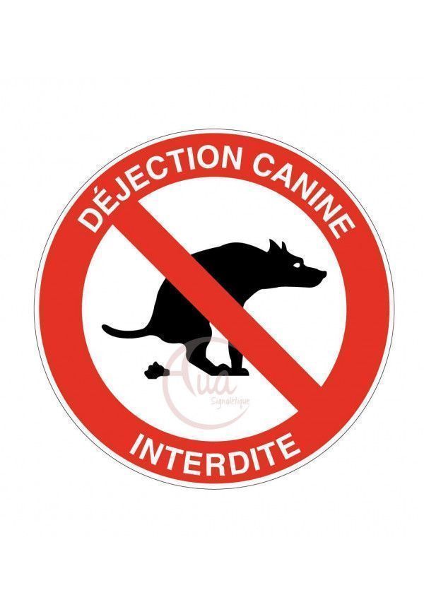 Panneau Déjection canine interdite