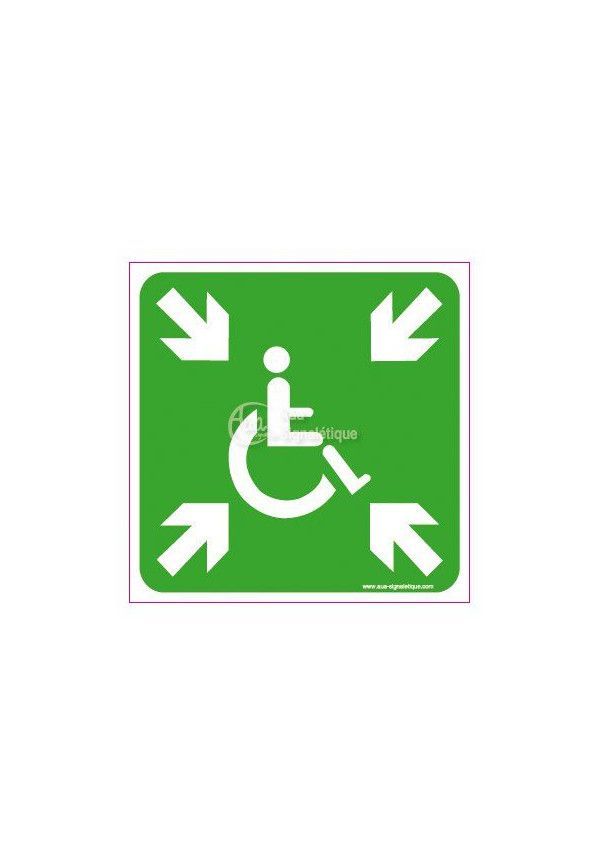 Panneau Point de Rassemblement Handicapé