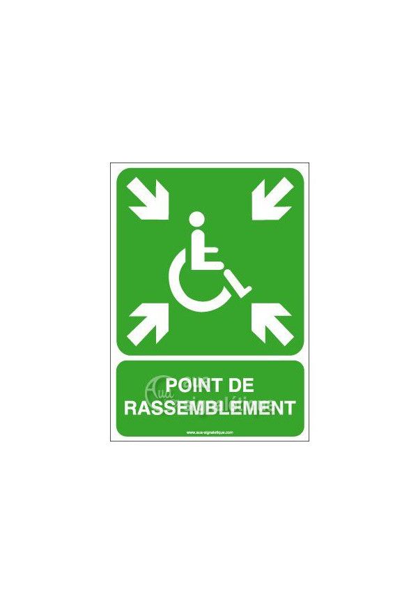 Panneau Point de Rassemblement Handicapés - AI
