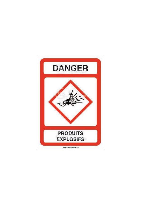 Panneau Danger Produits Explosifs - AI