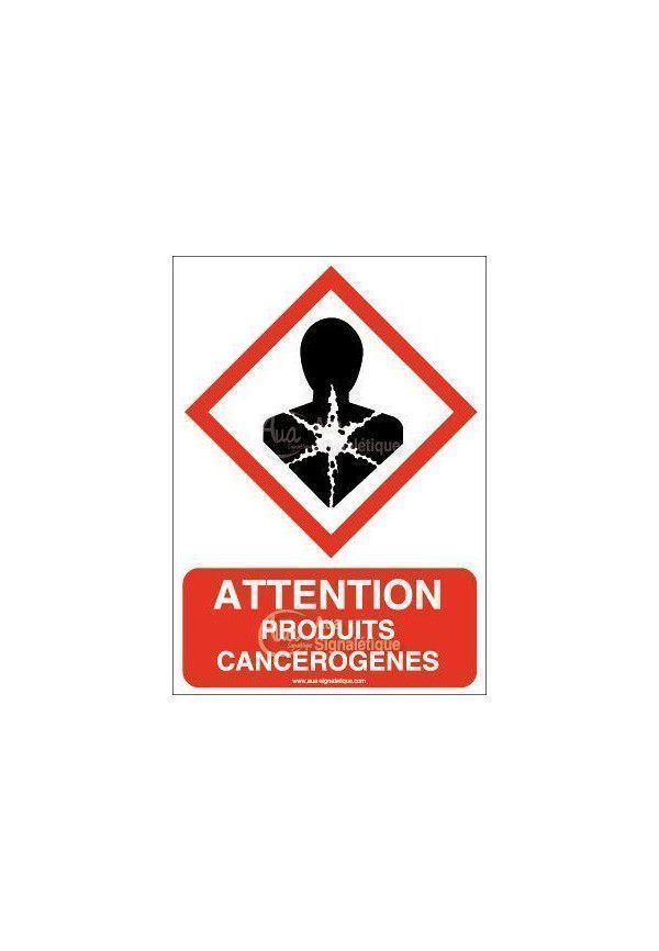 Panneau Attention Produits Cancérogènes - AI