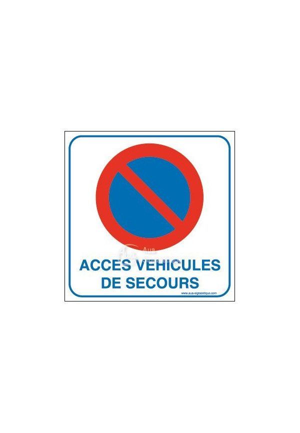 Panneau accès véhicules de secours