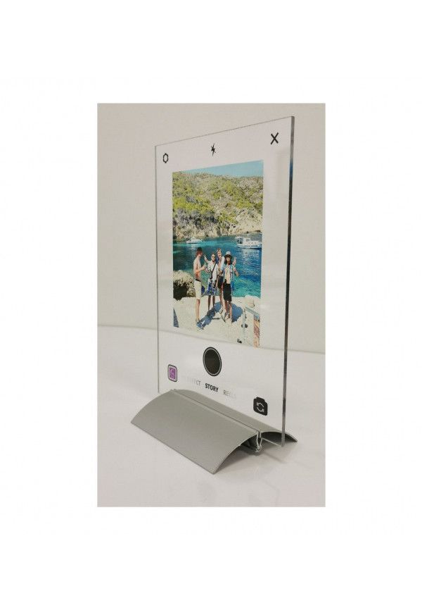 Plaque INSTA Photo personnalisée sans socle - Photo imprimée sur plexiglass transparent
