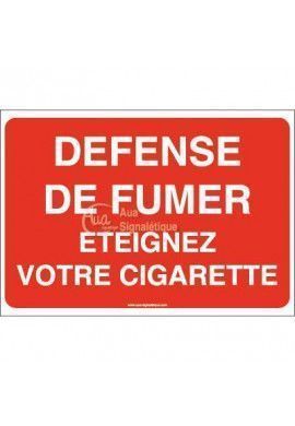 Panneau Défense de fumer éteignez votre cigarette - AP
