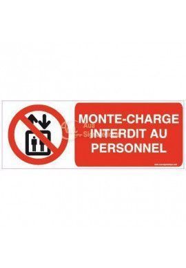 Panneau Monte-Charge Interdit au personnel
