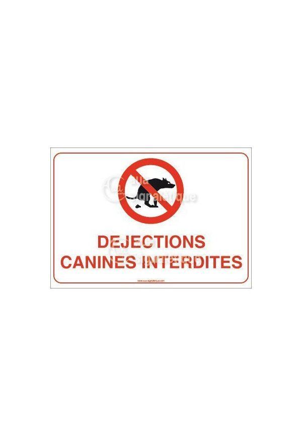Panneau Déjections canines interdites - AP