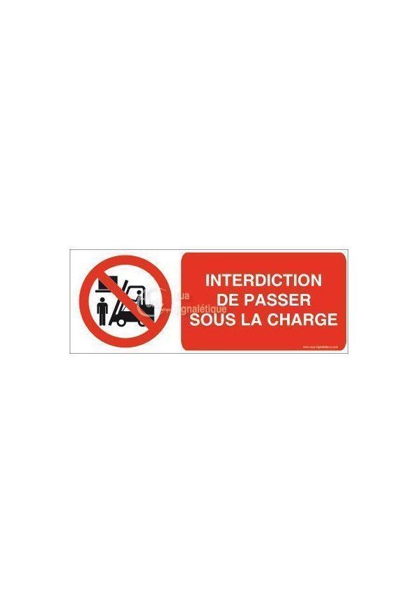 Panneau Interdiction de Passer sous la Charge 02
