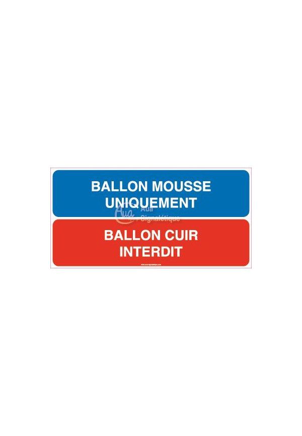 Panneau Interdiction au Ballon en Cuir