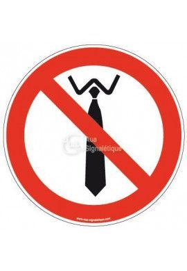 Panneau Cravate interdite