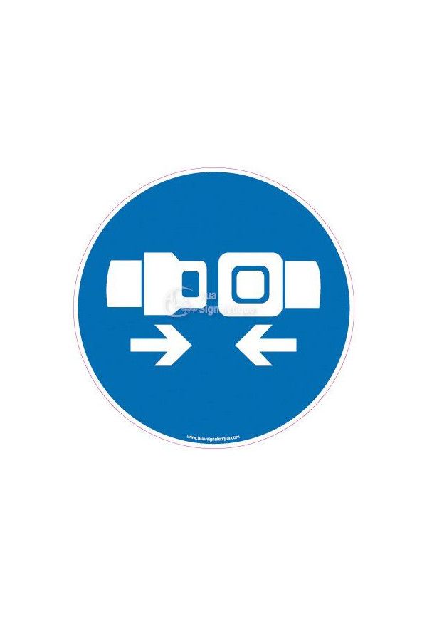 Panneau vertical ceinture de sécurité obligatoire