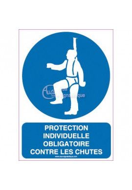 Panneau Protection individuelle obligatoire contre les chutes