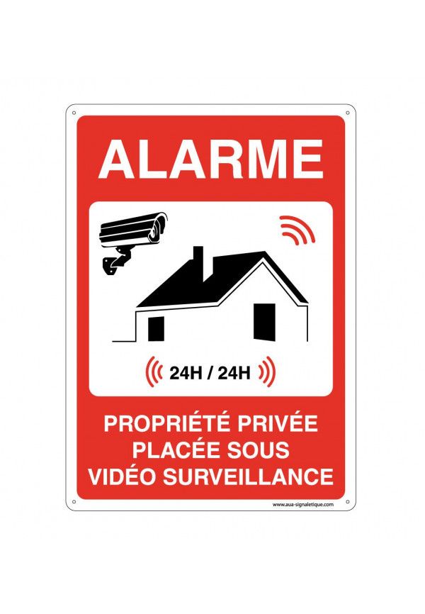Panneau Prépercé avec angles arrondis - Alarme Propriété Privée Sous Vidéo Surveillance