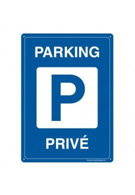 Panneau Prépercé avec angles arrondis - Parking Privé