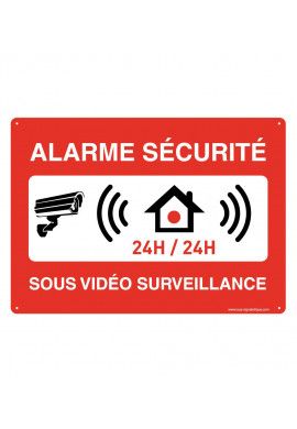 Panneau Prépercé avec angles arrondis - Alarme Sécurité 24h/24 Sous Vidéo Surveillance