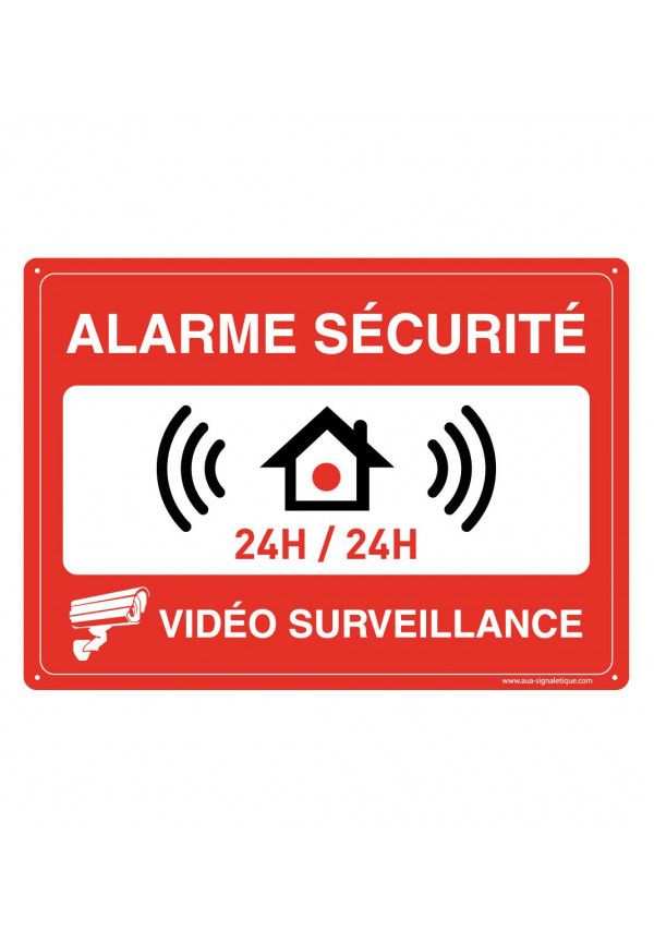 Panneau Prépercé avec angles arrondis - Alarme Sécurité 24h/24h Sous Vidéo Surveillance