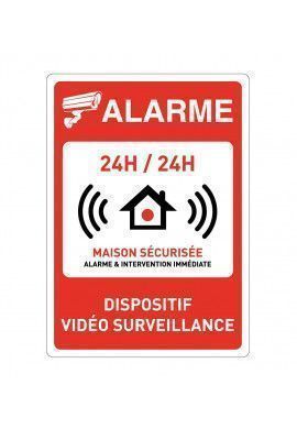 Panneau Signalisation avec coins arrondis - Alarme Dispositif Vidéo Surveillance Maison Sécurisée