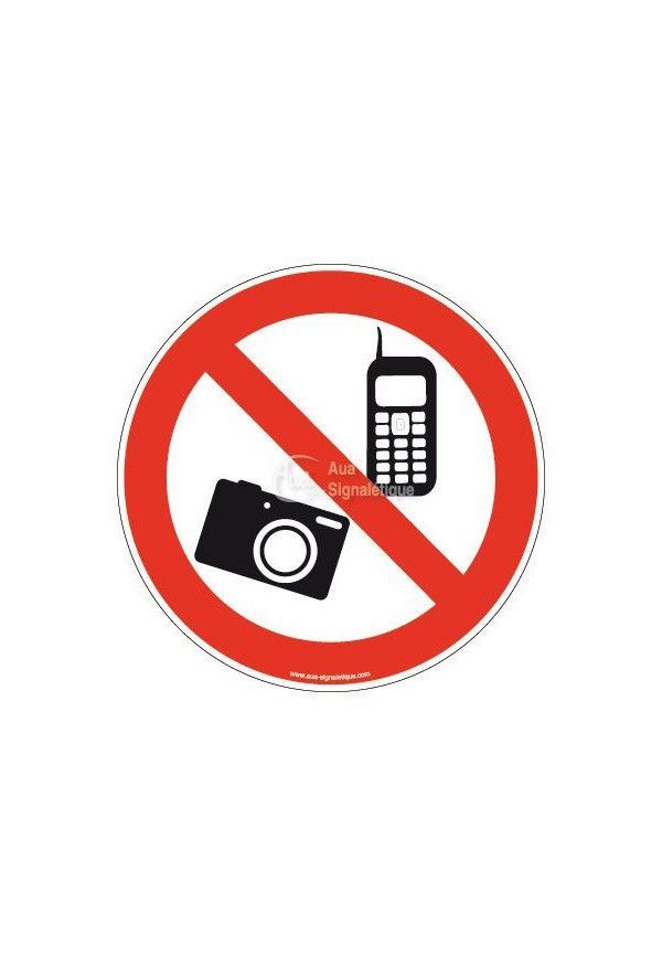 Panneau Téléphone et photo interdit