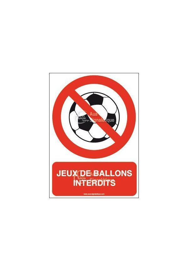 Panneau Jeux de ballons interdits-AI