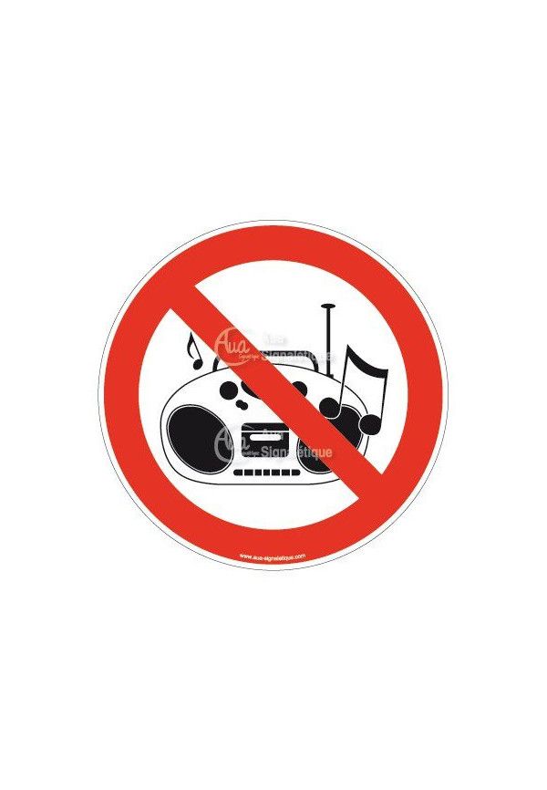Panneau musique interdite