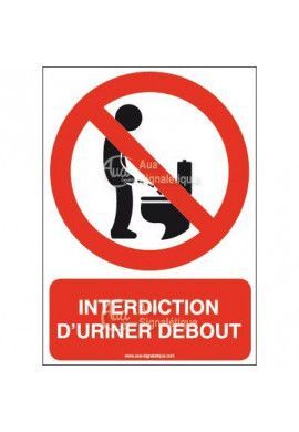 Panneau Interdiction d'uriner debout-AI